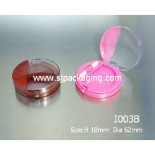 single round eyeshadow container with brush